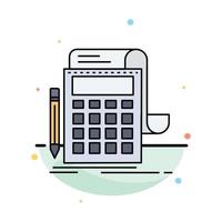 Accounting audit banking calculation calculator Flat Color Icon Vector