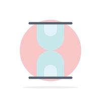 Glass Hour Loading Abstract Circle Background Flat color Icon vector