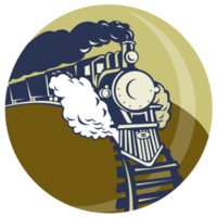 Steam train or locomotive coming up png