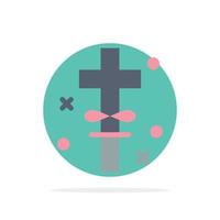 cruz vacaciones santa pascua círculo abstracto fondo color plano icono vector