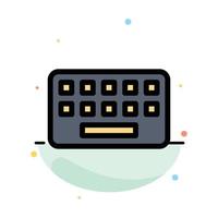 KeyBoard Typing Board Key Abstract Flat Color Icon Template vector