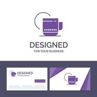 Creative Business Card and Logo template Tea Hot Hotel Service Vector Illustration