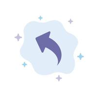 Arrow Left Up Arrows Blue Icon on Abstract Cloud Background vector