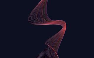 Wave of the Red colored lines. High resolution vector