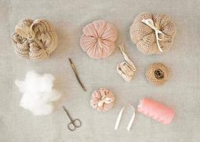 7. Step-by-step instructions. Making interior pumpkins from textiles, knitted fabric, alterations from an old sweater, hobbies, diy. Crafts for Thanksgiving. photo