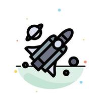 Fly Missile Science Abstract Flat Color Icon Template vector