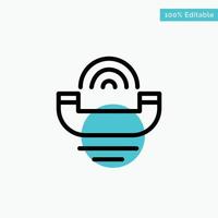 Device Help Productivity Support Telephone turquoise highlight circle point Vector icon