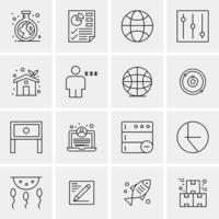 16 Universal Business Icons Vector Creative Icon Illustration to use in web and Mobile Related proje