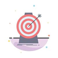 Aim focus goal target targeting Flat Color Icon Vector