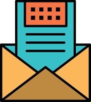 Email Communication Emails Envelope Letter Mail Message  Flat Color Icon Vector icon banner Template