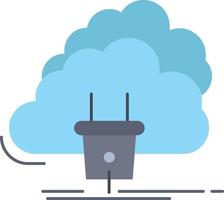 Cloud connection energy network power Flat Color Icon Vector