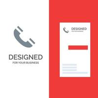 Call Interface Phone Ui Grey Logo Design and Business Card Template vector