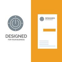 Electricity Energy Power Computing Grey Logo Design and Business Card Template vector