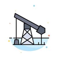 Construction Industry Oil Gas Abstract Flat Color Icon Template vector