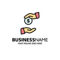 Bribe Bribery Bureaucracy Corrupt Business Logo Template Flat Color vector
