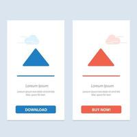 Arrow Up Play Video  Blue and Red Download and Buy Now web Widget Card Template vector