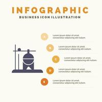 cuidado de la salud rehidratación médica transfusión icono sólido infografía 5 pasos presentación antecedentes vector