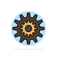 Settings Cog Gear Production System Wheel Work Abstract Circle Background Flat color Icon vector