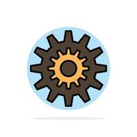 Settings Cog Gear Production System Wheel Work Abstract Circle Background Flat color Icon vector