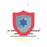 American Protection Shield Abstract Flat Color Icon Template vector