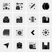 16 iconos universales de negocios vector ilustración de icono creativo para usar en proyectos relacionados con la web y dispositivos móviles