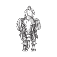 krig elefant mahout ryttare tatuering png