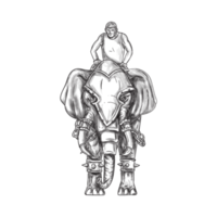 War Elephant Mahout Rider Tattoo png