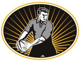 rugby player passing ball png