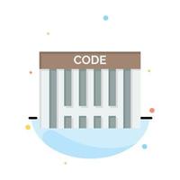 Bar Barcode Code Shopping Abstract Flat Color Icon Template vector