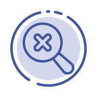 In Search Zoom Blue Dotted Line Line Icon vector