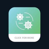 Control Setting Gear Setting Mobile App Button Android and IOS Glyph Version vector