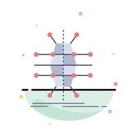 Distribution grid infrastructure network smart Flat Color Icon Vector