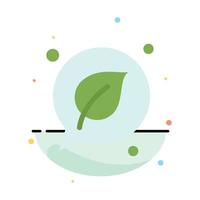 Chat Green Leaf Save Abstract Flat Color Icon Template vector