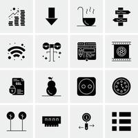 16 Business Universal Icons Vector Creative Icon Illustration to use in web and Mobile Related proje