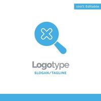 In Search Zoom Blue Solid Logo Template Place for Tagline vector