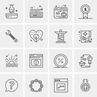 16 Business Universal Icons Vector Creative Icon Illustration to use in web and Mobile Related proje