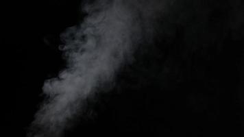 Slow motion of white smoke, fog, mist, vapor on a black background. video