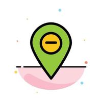 Location Map Marker Pin Abstract Flat Color Icon Template vector