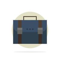 Briefcase Business Case Documents Marketing Portfolio Suitcase Abstract Circle Background Flat color vector