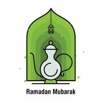 Ramadan Kareem concept banner vector illustration