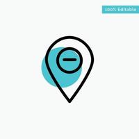 Location Map Marker Pin turquoise highlight circle point Vector icon