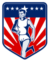 American Marathon runner stars and stripes png