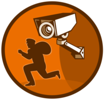 Security surveillance camera burglar thief running png