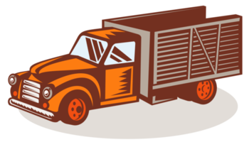 Vintage delivery pick-up truck png