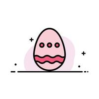 Decoration Easter Easter Egg Egg  Business Flat Line Filled Icon Vector Banner Template