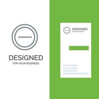 Interface Minus User Grey Logo Design and Business Card Template vector