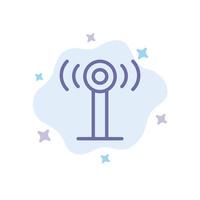 Service Signal Wifi Blue Icon on Abstract Cloud Background vector