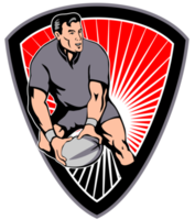 rugby passing ball shield png