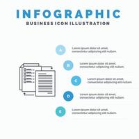 File Share Transfer Wlan Share it Line icon with 5 steps presentation infographics Background vector