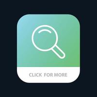 Expanded Search Ui Mobile App Button Android and IOS Line Version vector